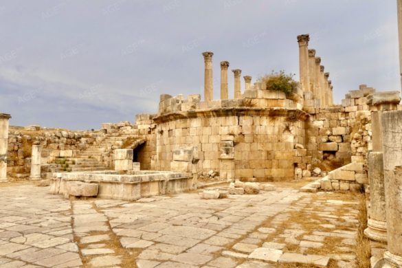 Apsis-der-Theodorkirche-auf-dem-Brunnenhof-der-Kathedrale-Jerash-Gerasa-Jordanien