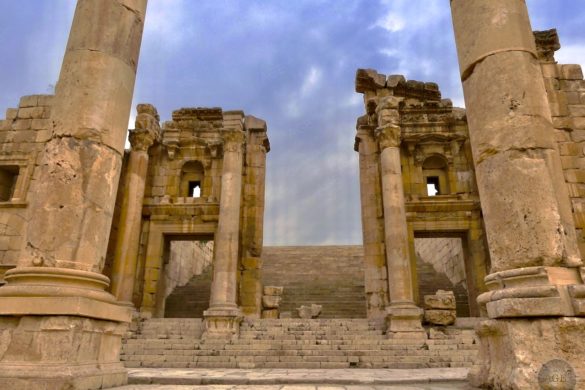 Gerasa Jordanien Propyläen Imposanter Zugang zum Artemis-Tempel dem Heiligtum in Jerash