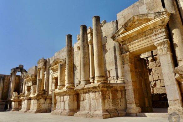 Kulissenzugänge im Südltheater ein Amphitheater in Jerash Gerasa Jordanien