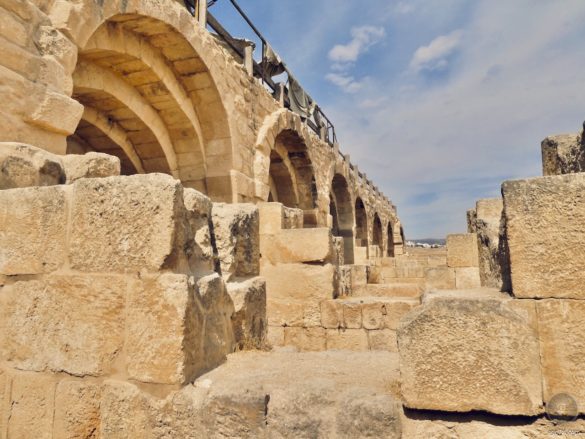 Rückansicht des Hippodrom in Jerash Gerasa Jordanien