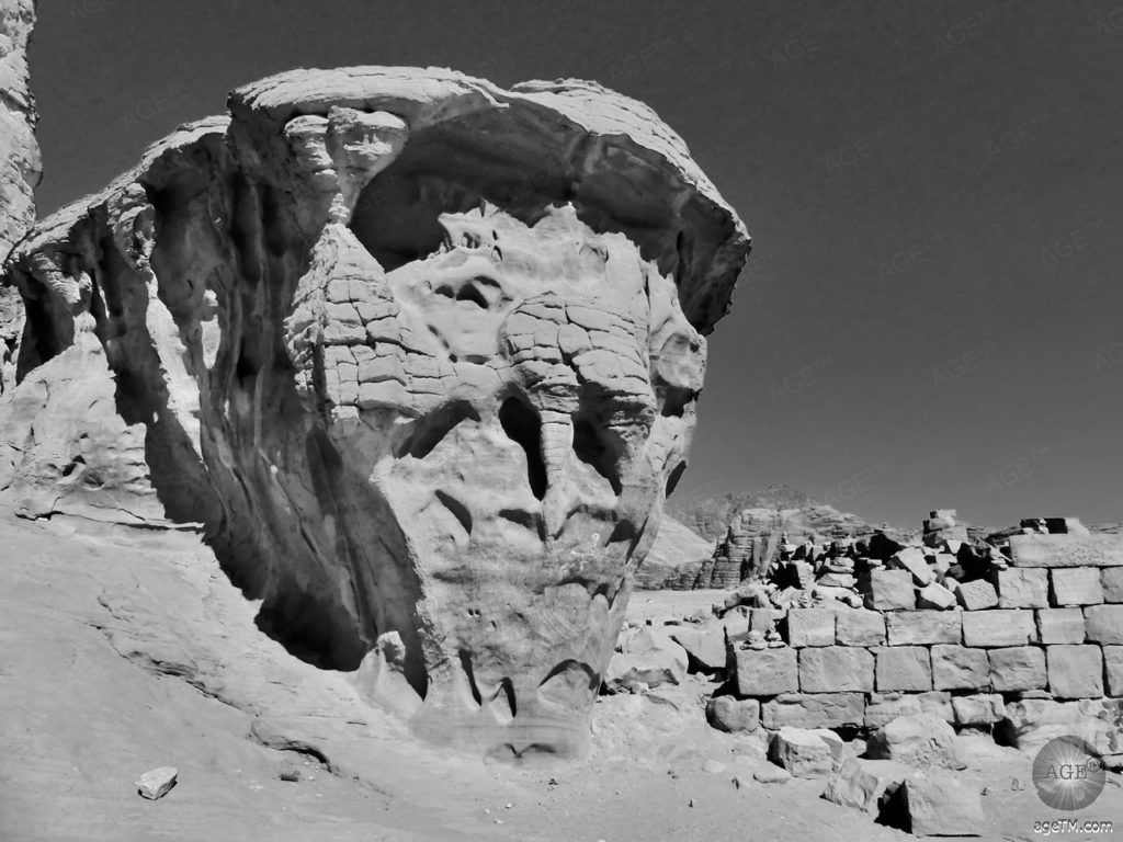 Ruine Lawrence House tief in der Wüste Wadi Rum Jordanien Lawrence von Arabien House in der Wüste von Wadi Rum Jordanien