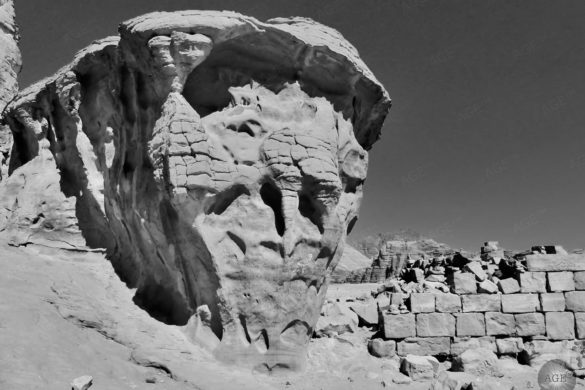 Lawrence von Arabien House in der Wüste von Wadi Rum Jordanien
