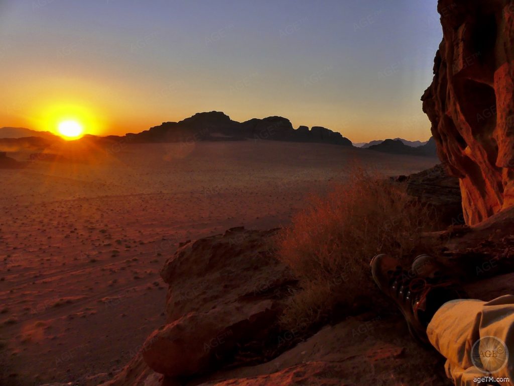 Sun Set Point Wadi Rum Jordânia Sonnenuntergang - Magie der Wüste - Sun Set Point Wadi Rum Jordanien UNESCO Welterbe Jordanien