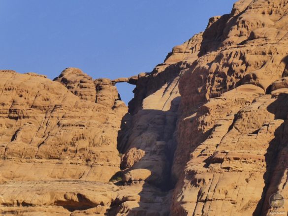 Steinbrücke Burdah in der Wüste von Wadi Rum UNESCO Welterbe Jordanien
