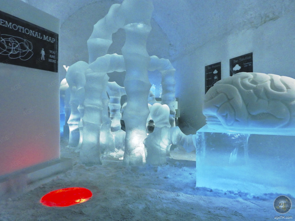 Lappland Icehotel 365 Sweden Medical Art Room Brain - Kunst im Eis-Hotel schwedisch Lappland