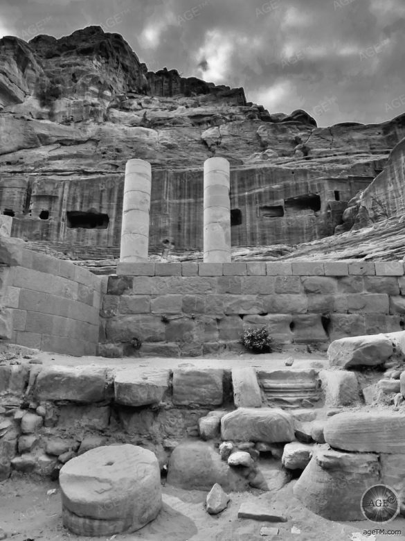 Bühne Römisches Theater Felsenstadt Petra Jordanien UNESCO Weltkulturerbe