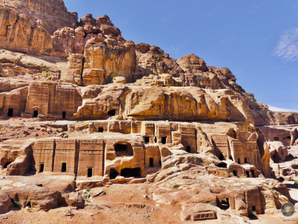 Rock Tombs Theatre Nécropole Rock City Petra Jordanie