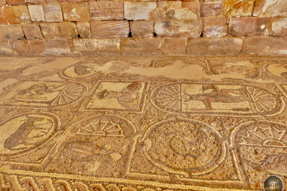 Mosaikboden The Church Byzantinische Kirche Felsenstadt Petra Jordanien