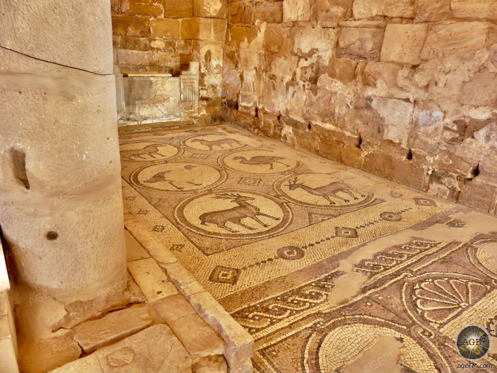 Todos os caminhos levam a Petra! Mapa de Petra e 14 dicas Chão de mosaico A Igreja Igreja Bizantina na cidade rochosa de Petra Jordan