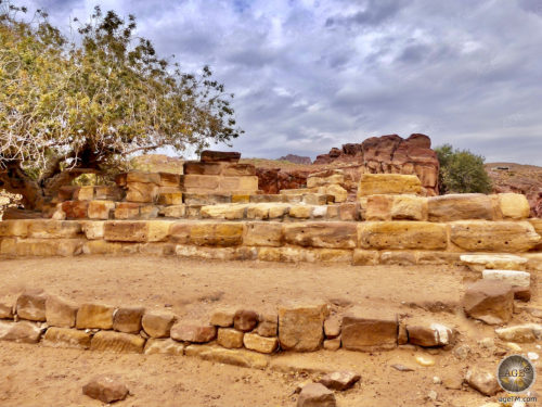 Main Trail Petra 4,3km Hauptattraktionen und Welt Erbe 9 Nymphäum von Petra Jordanien und 450 Jahre alter Wacholder