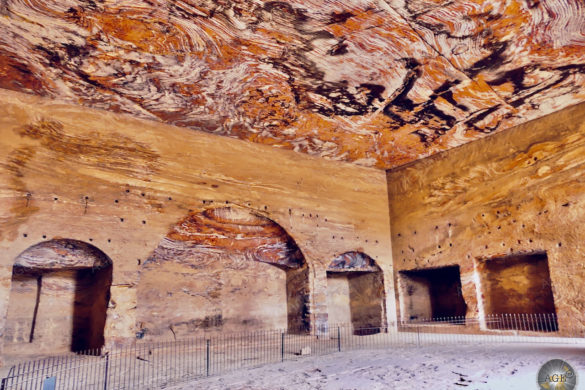 Urnengrab Umbau zur Byzantinischen Kirche in Petra Jordanien