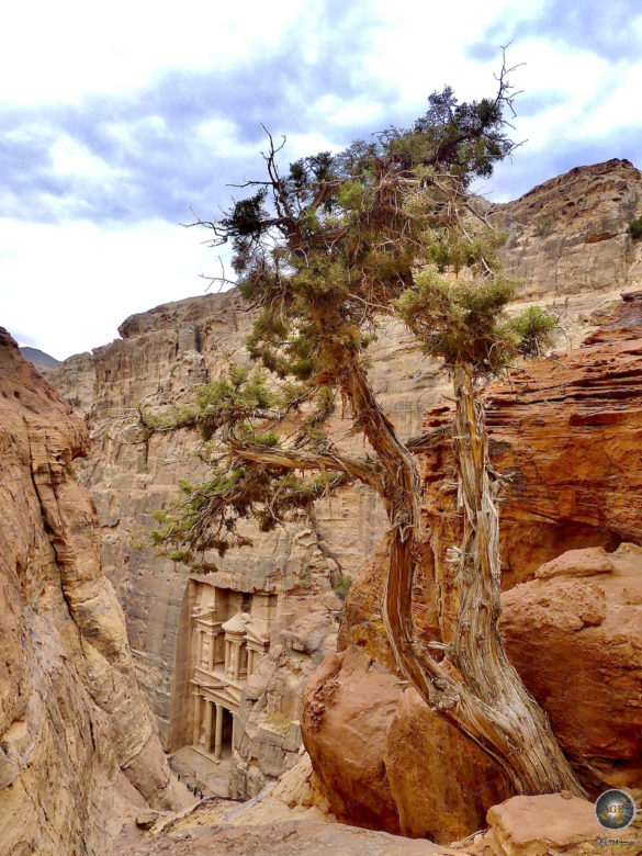 Al-Khubtha Trail zum Weltwunder Al Khazneh Schatzhaus Petra UNESCO Weltkulturerbe Jordanien