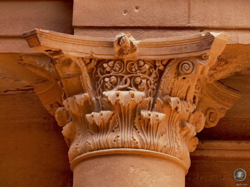 Säule Al Khazneh Schatzhaus Petra Jordanien UNESCO Weltkulturerbe