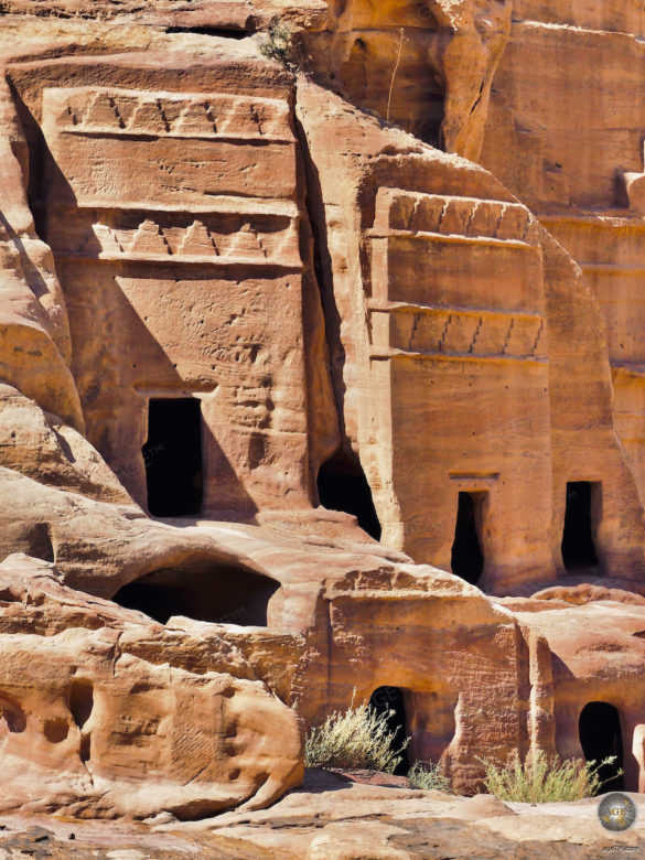 Zinnengräber Doppeltes Pylongrab Theaternekropole Felsenstadt Petra Jordanien