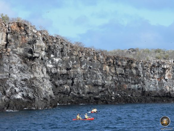 Kajakfahrer Insel Genovesa Galapagos Nationalpark Ecuador