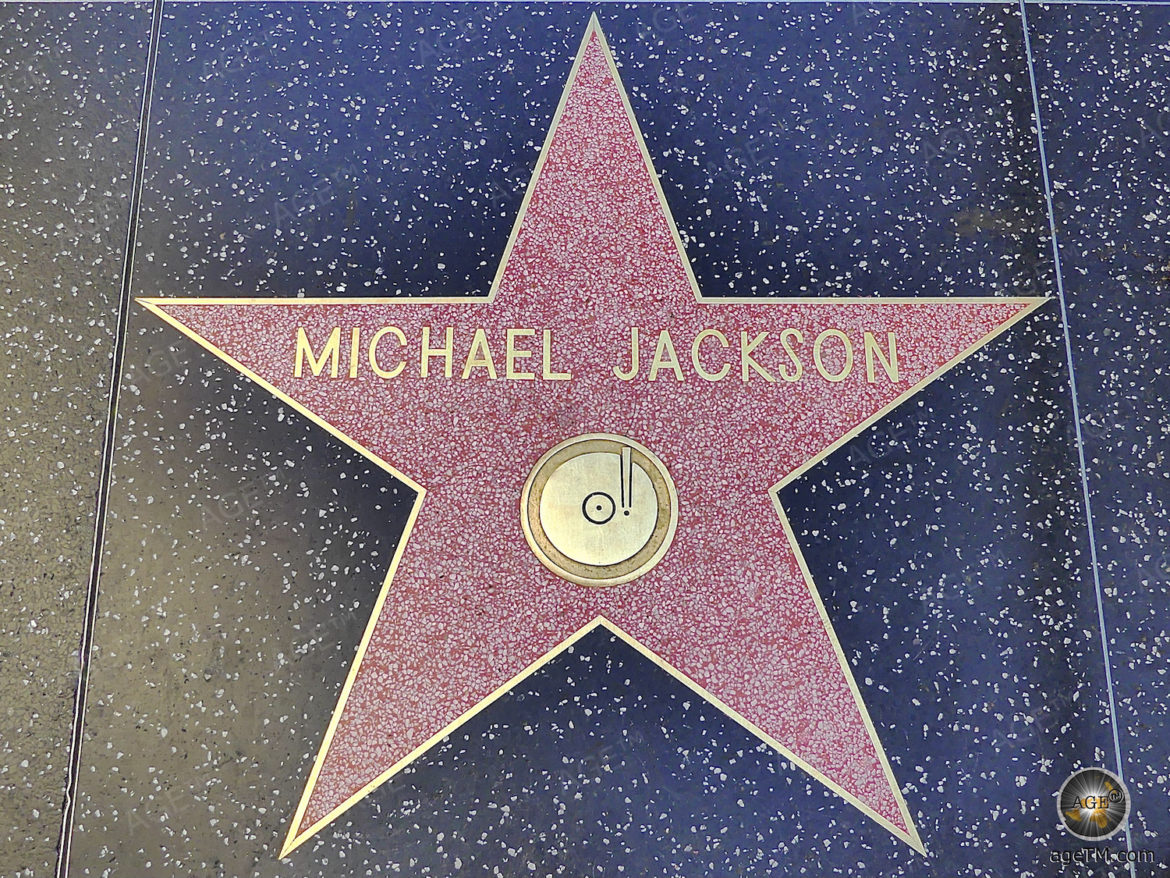Michael Jackson hat einen Stern auf dem Walk of Fame in Hollywood Los Angeles USA