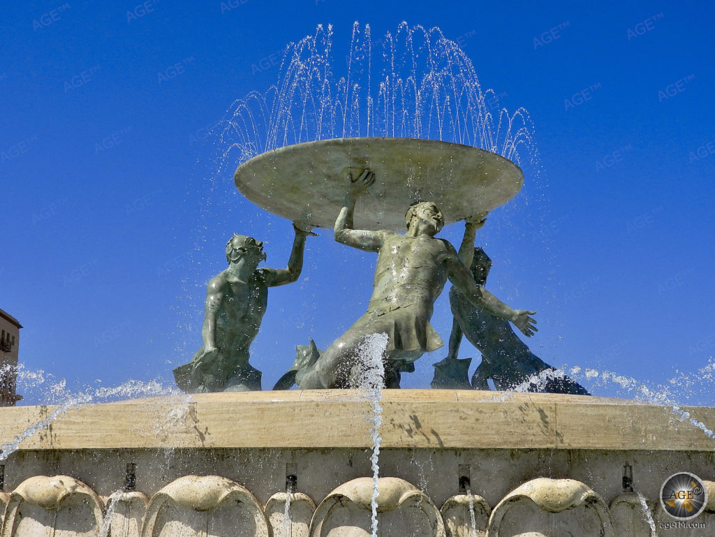 Valletta Hauptstadt von Malta 6 Der Tritonenbrunnen in Valletta Hauptstadt von Malta