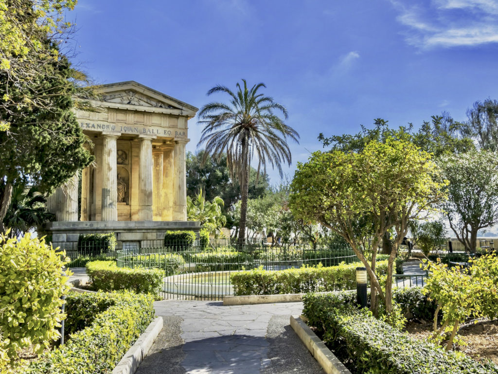 Valletta Hauptstadt von Malta 13 Die Barakka Gardens eine grüne Oase in Valletta Hauptstadt von Malta