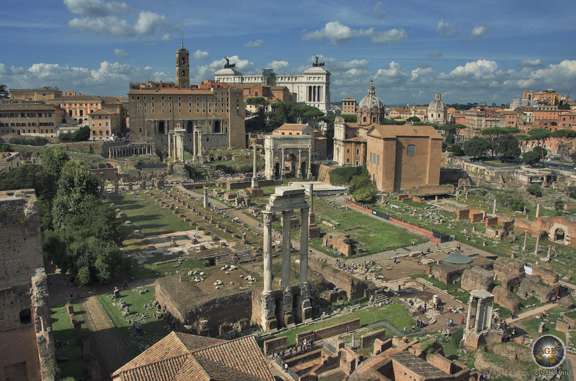 Forum Romanum Blick vom Palatine Rome - Italien Europa Kultur- und Städtereise