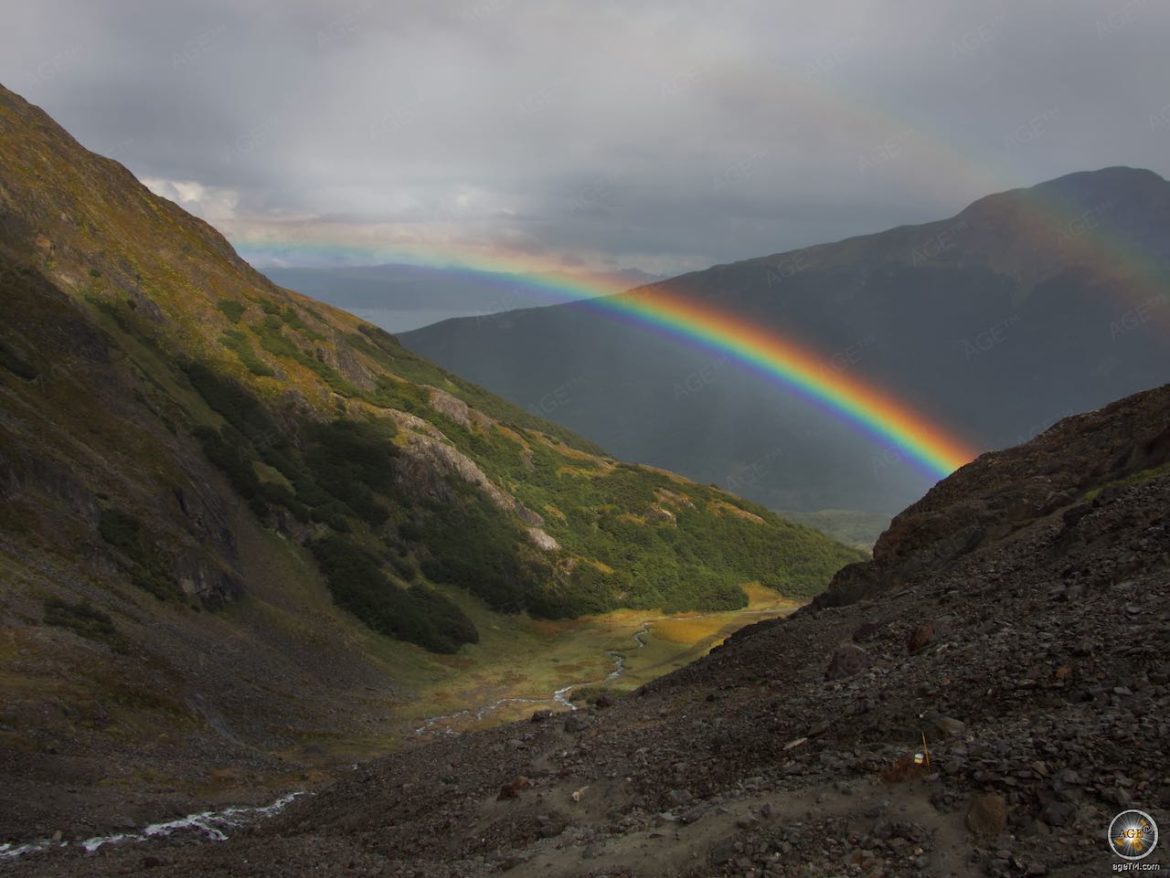 Regenbogen Glacier Vincinguerra Wanderung - Ushuaia Argentinien Feuerland Südamerika